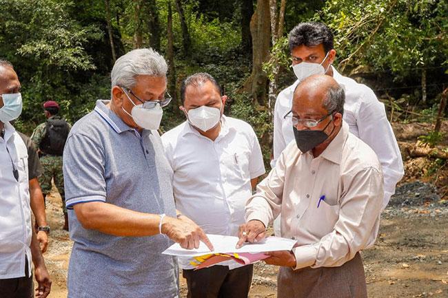 President inspects progress of first ‘Gama Samaga Pilisandara’