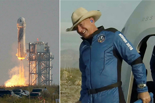 Billionaire Jeff Bezos has successful suborbital jaunt