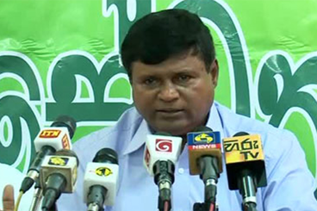 Trade union member Ananda Palitha under arrest