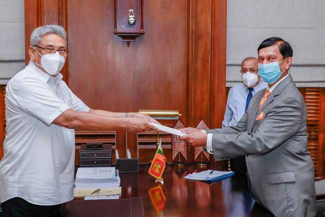 New CBSL Governor receives letter of appointment from President