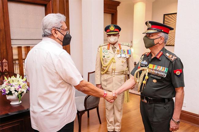 Indian Army chief meets Sri Lankan President and PM