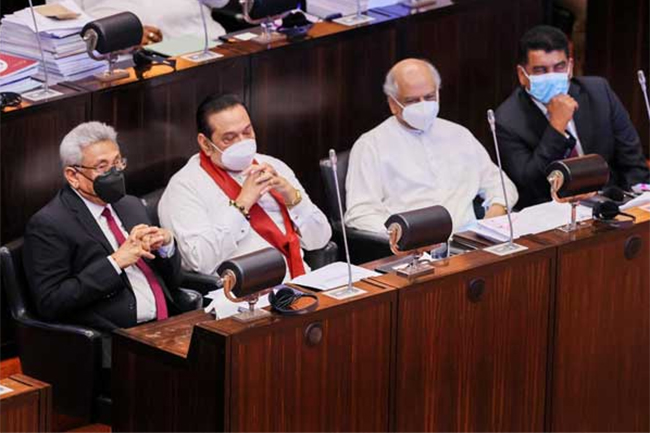 President arrives in Parliament during proceedings