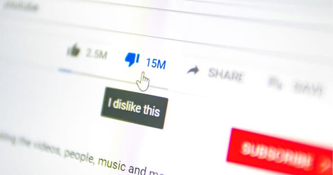 YouTube will stop showing dislike counts on all videos