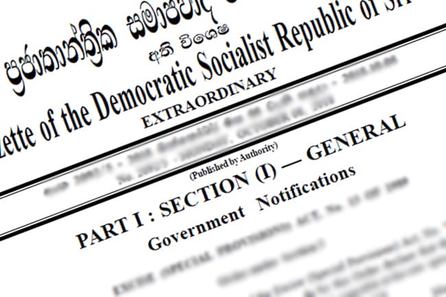 Special gazette issued appointing a Registrar of Industries