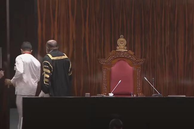Parliamentary proceedings temporarily halted