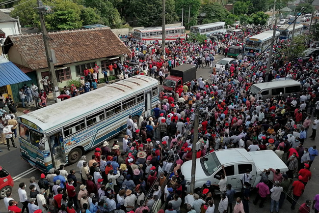 High-Level Road blocked by NPP’s protest march
