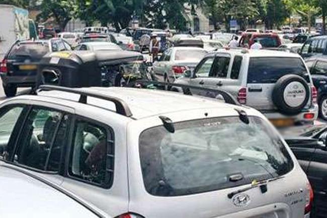 Heavy traffic near Town Hall due to protest