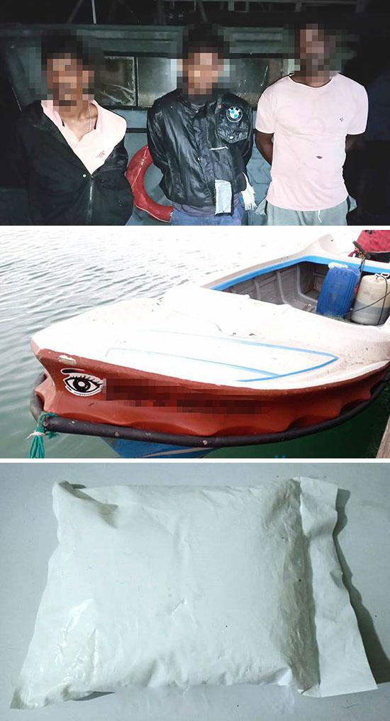 Three arrested with ‘ice’ worth Rs. 8 million in northern waters