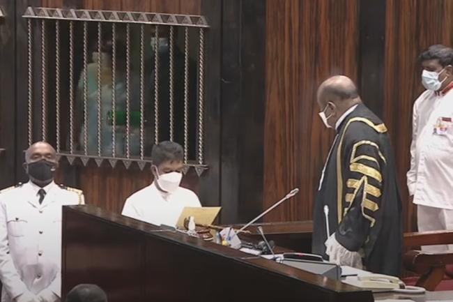 Jagath Samarawickrama sworn in to fill late MP Amarakeerthi’s vacant seat