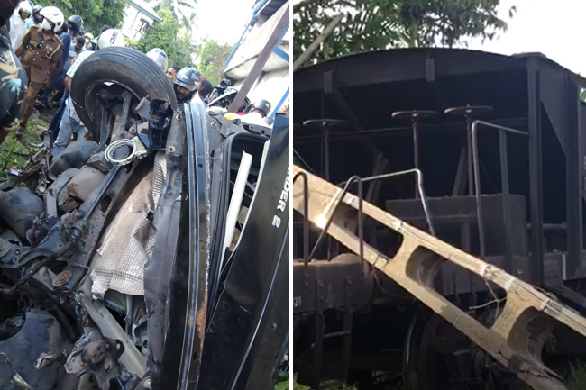 Four of same family injured after vehicle collides with train
