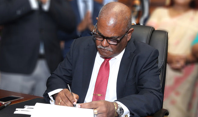 Secretary to Public Security Ministry gives statement at CID