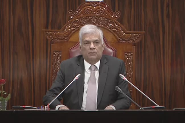 President Ranil addresses parliament, reiterates importance of all-party govt