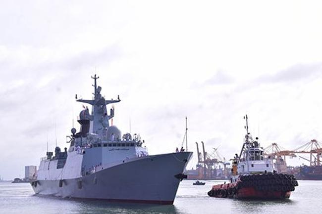Chinese-built Pakistani warship makes port call in Colombo