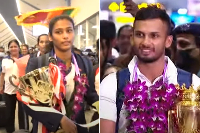 Netball and cricket Asian champions return to Sri Lanka