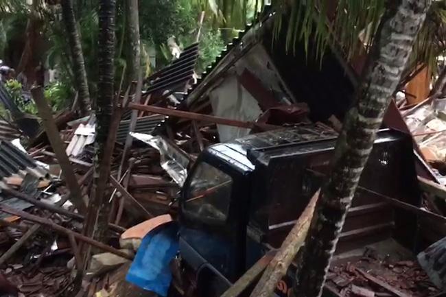 Family trapped after house buried in landslide; one rescued
