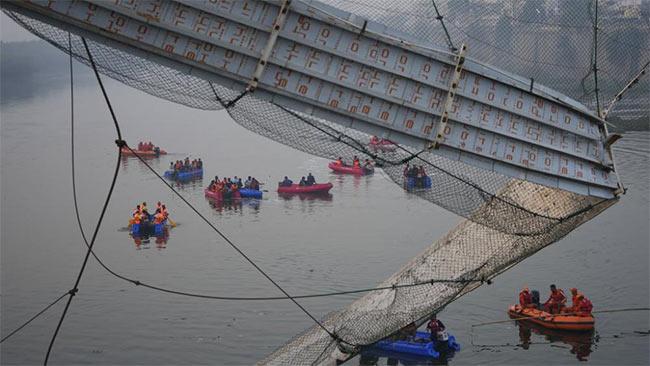 India’s Gujarat state calls off search after fatal bridge collapse