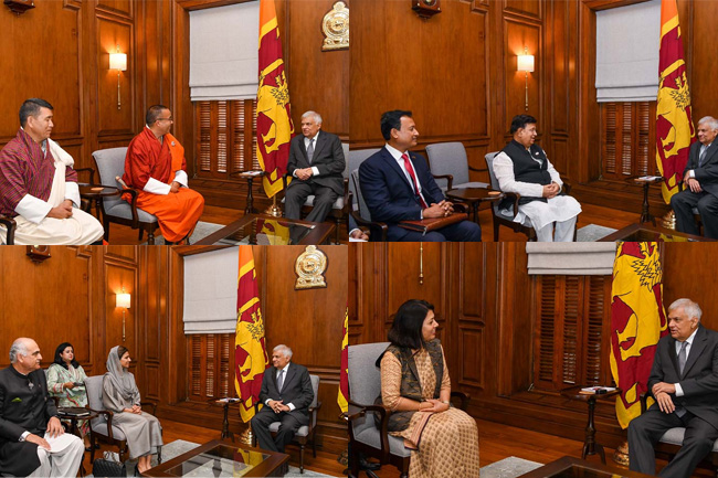 Ministers from foreign nations who participated in 75th Independence Day celebrations call on President