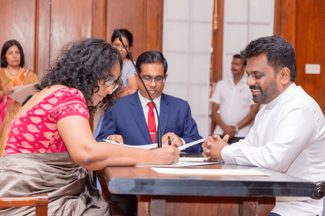 Harini Amarasuriya sworn-in as Prime Minister