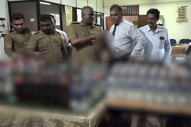 Illegally stored foreign liquor worth over Rs. 50 mln seized in Borella
