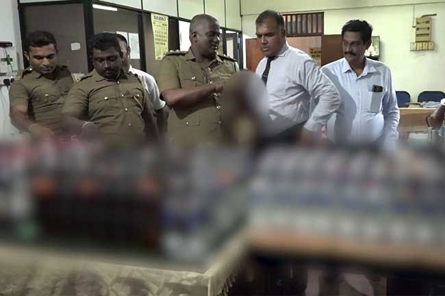 Illegally stored foreign liquor worth over Rs. 50 mln seized in Borella