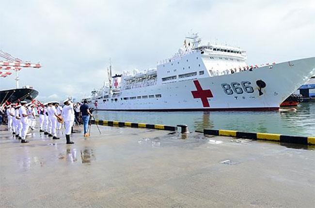 Chinese naval hospital ship ‘Peace Ark’ visits Sri Lanka