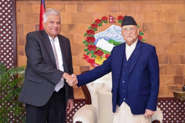Former president Ranil meets Nepal’s prime minister