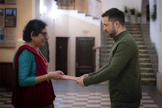 Zelenskyy calls for Sri Lanka’s active support in securing lasting peace in Ukraine