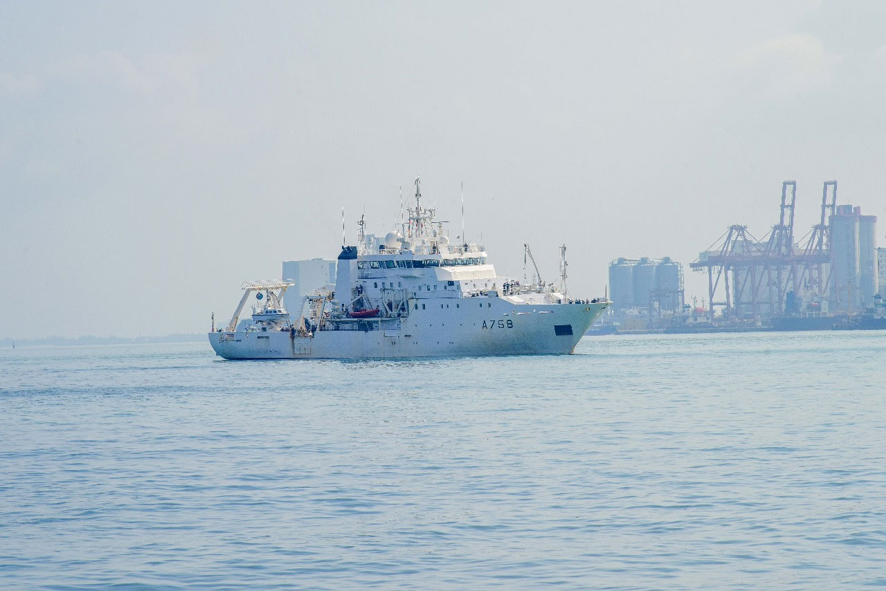 French Navy Ship ‘Beautemps-Beaupré’ arrives in Colombo