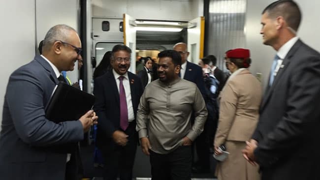President Dissanayake arrives in New York for UNGA session