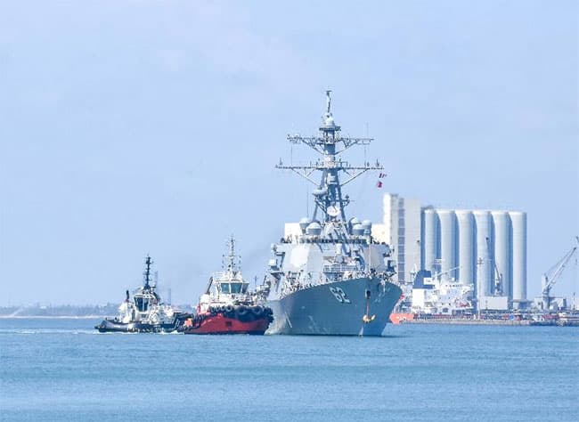 USS Fitzgerald makes port call in Colombo