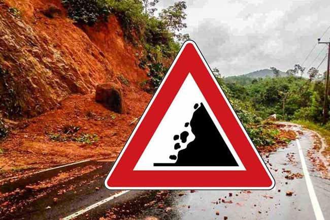 Level 2 landslide warnings issued to residents of five districts