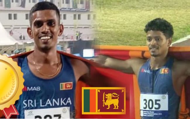 Chamod and Pasindu win gold, Viknaraj clinches silver at South Asian Athletics Championship