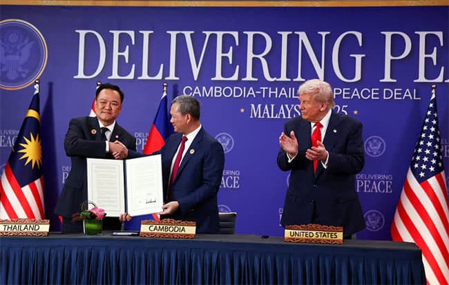 Thai, Cambodia leaders sign expanded ceasefire deal with Trump present