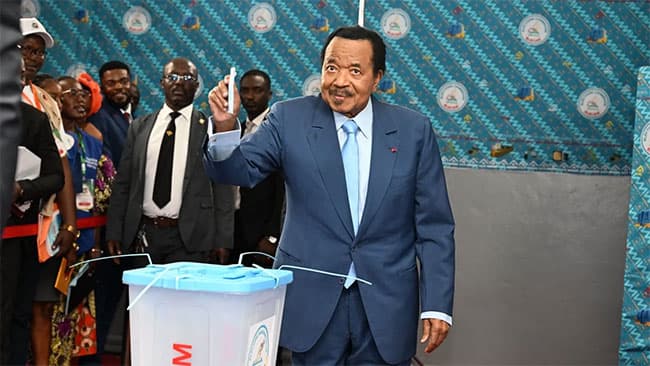 World’s oldest president, Cameroon’s Paul Biya, wins re-election at 92
