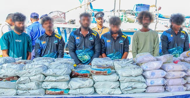 Six arrested over seizure of 335kg of narcotics detained for questioning