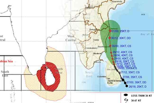 Latest on Cyclone “Ditwah”