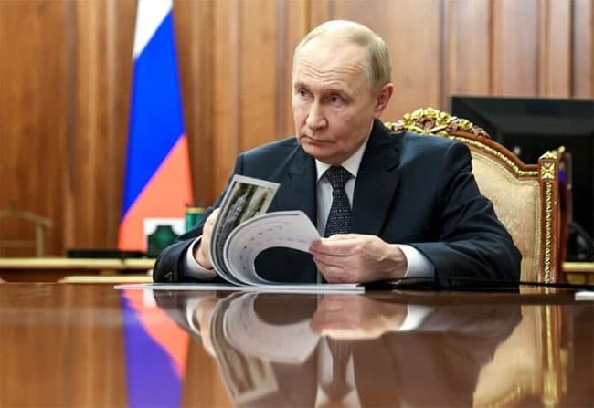 Putin says Russia will take more land in Ukraine if Europe sinks peace moves