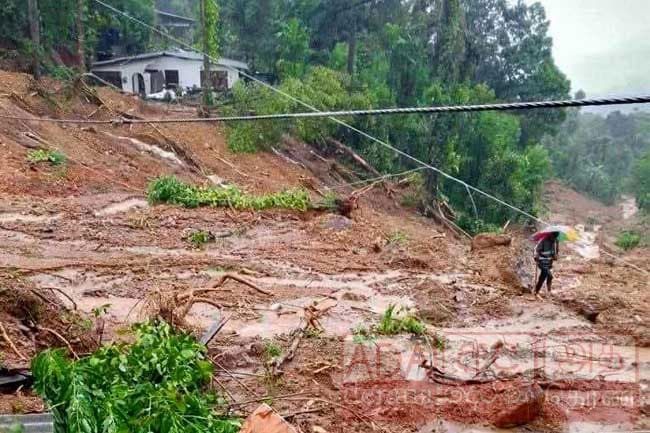 Landslides reported in Udadumbara and Walapane; Residents urged to remain vigilant