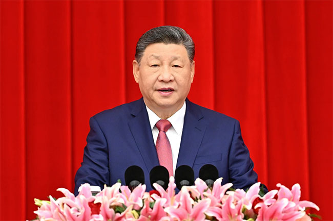 China’s Xi hails nation’s technological progress and renews promise to take back Taiwan