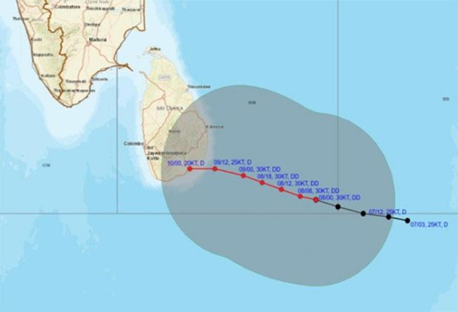 Depression in Bay of Bengal likely to cross Sri Lanka tomorrow – Met. DG