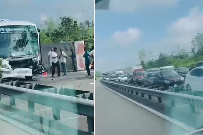 Traffic congestion on Southern Expressway following accident