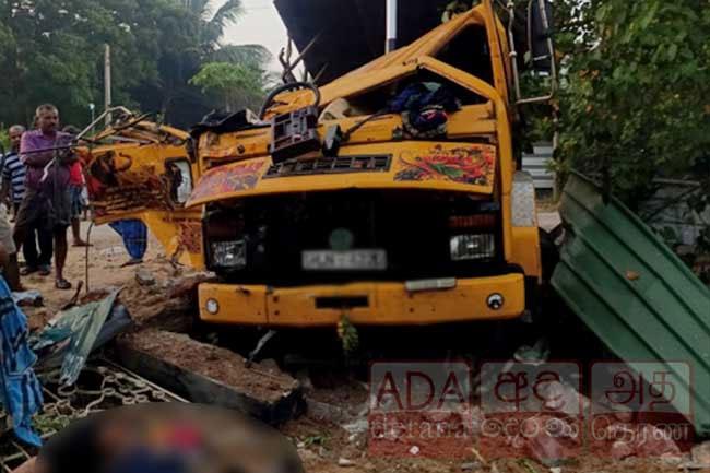 Two killed in fatal tipper truck accident in Jaffna
