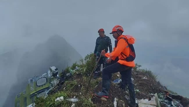 Indonesian authorities find wreckage of missing surveillance plane with 11 on board
