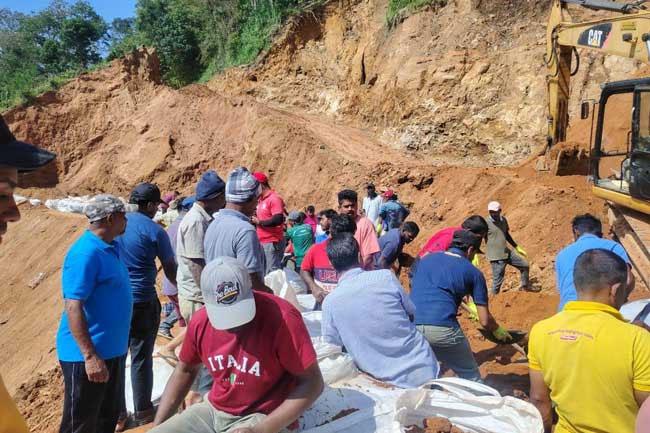 Road restoration underway in Kotmale following damage caused by Cyclone Ditwah