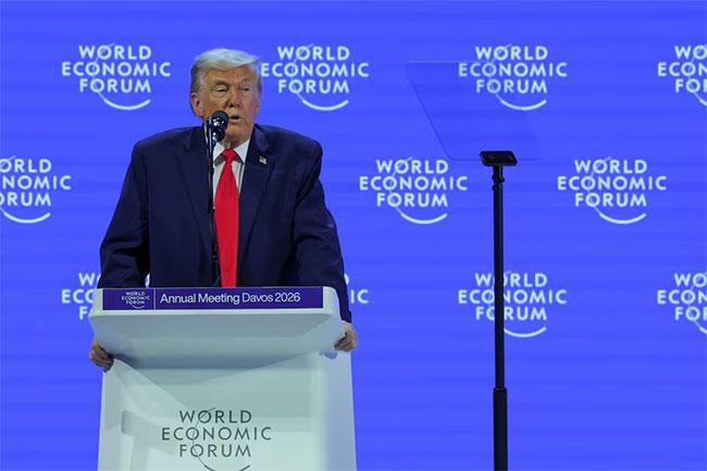Trump in Davos speech says he won’t use force to acquire Greenland