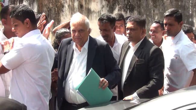 Former President Ranil Wickremesinghe appears before court
