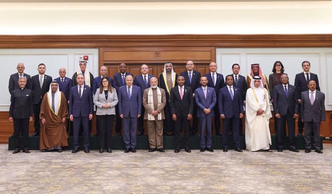 PM Modi meets Arab leaders, says India backs Palestinians, Gaza peace plan