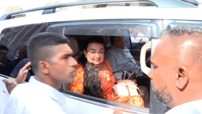 Shiranthi Rajapaksa arrives at FCID
