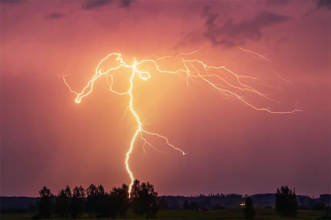 Advisory issued for severe lightning