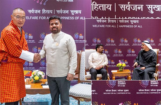 President holds talks with Bhutan’s PM and Abu Dhabi’s Crown Prince